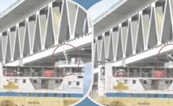 পদ্মা সেতুর স্প্যানে ফেরির ধাক্কা